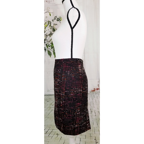 LOFT Tweed Pencil Skirt Black Size 6 - Picture 4 of 8